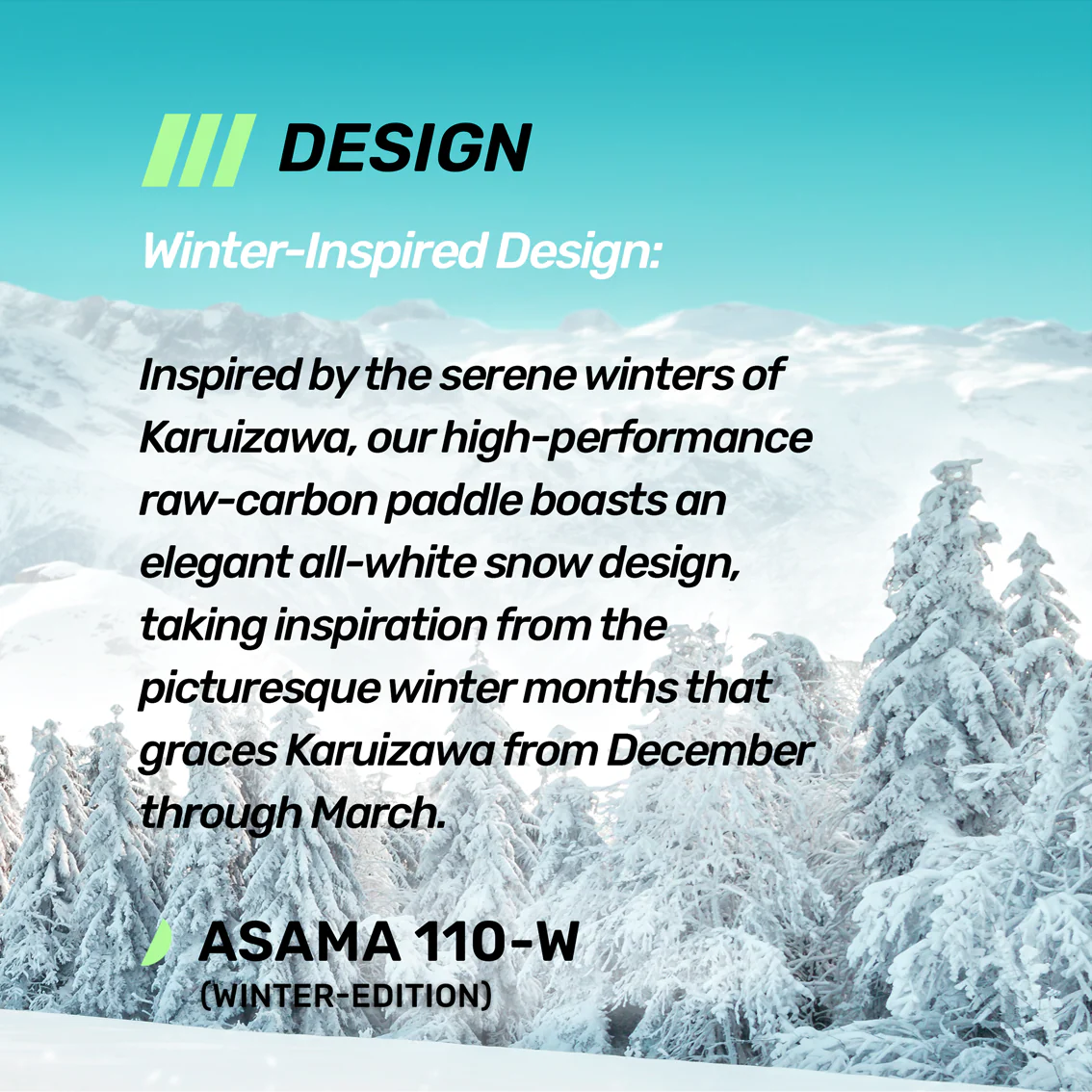 Everyday Social - ASAMA 110-W T700 Raw Carbon - Forrest Green (16MM)