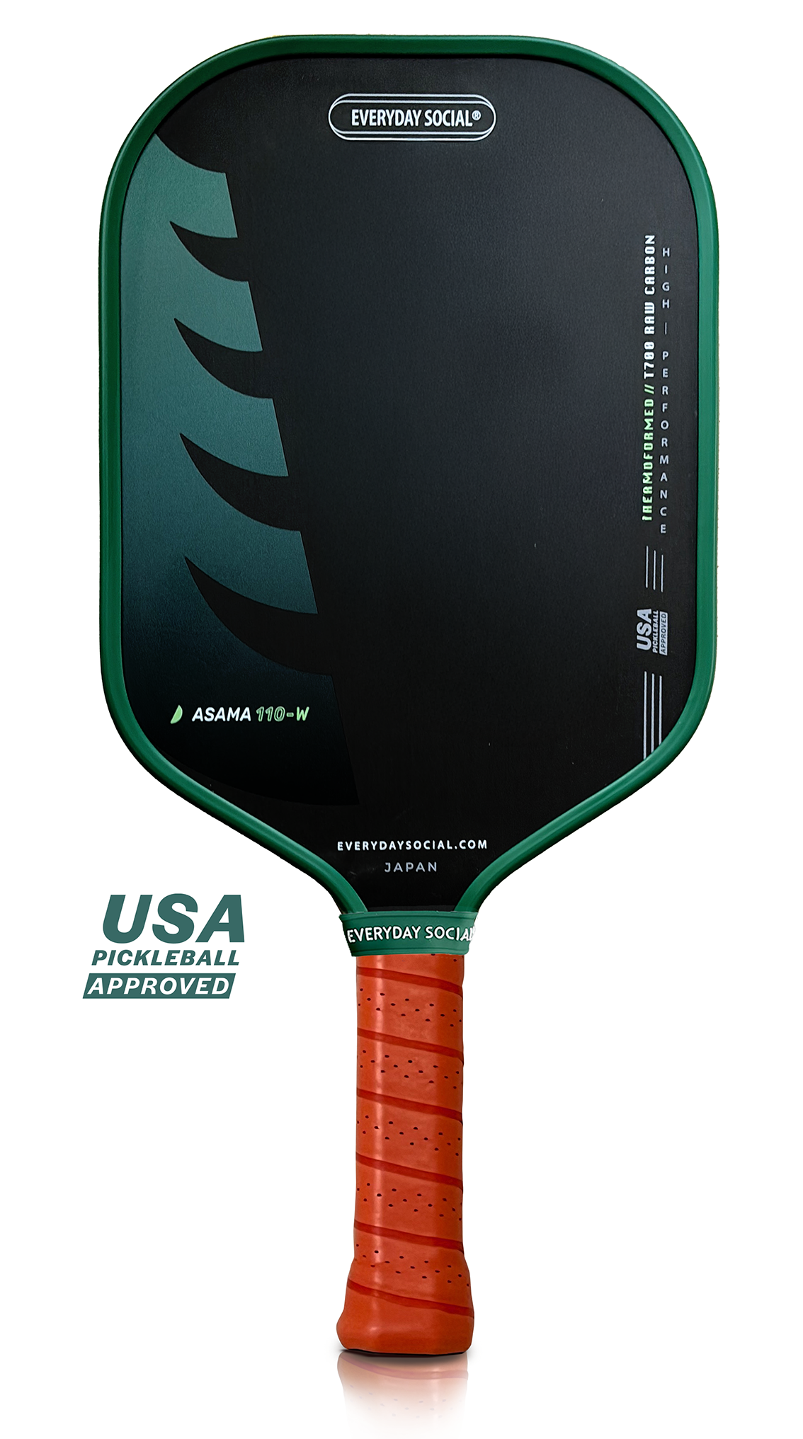 Everyday Social - ASAMA 110-W T700 Raw Carbon - Forrest Green (16MM)