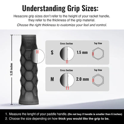 Pickleball Carbon Grip - Stiff Feel - Charcoal