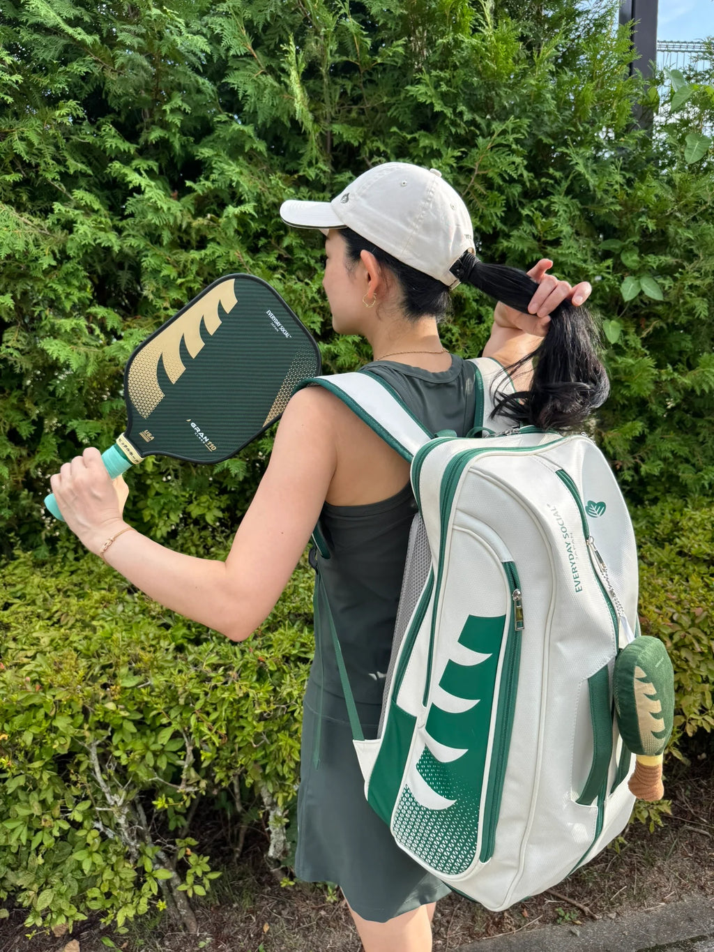 Everyday Social - The Courtside Paddle Bag [Forest Green]