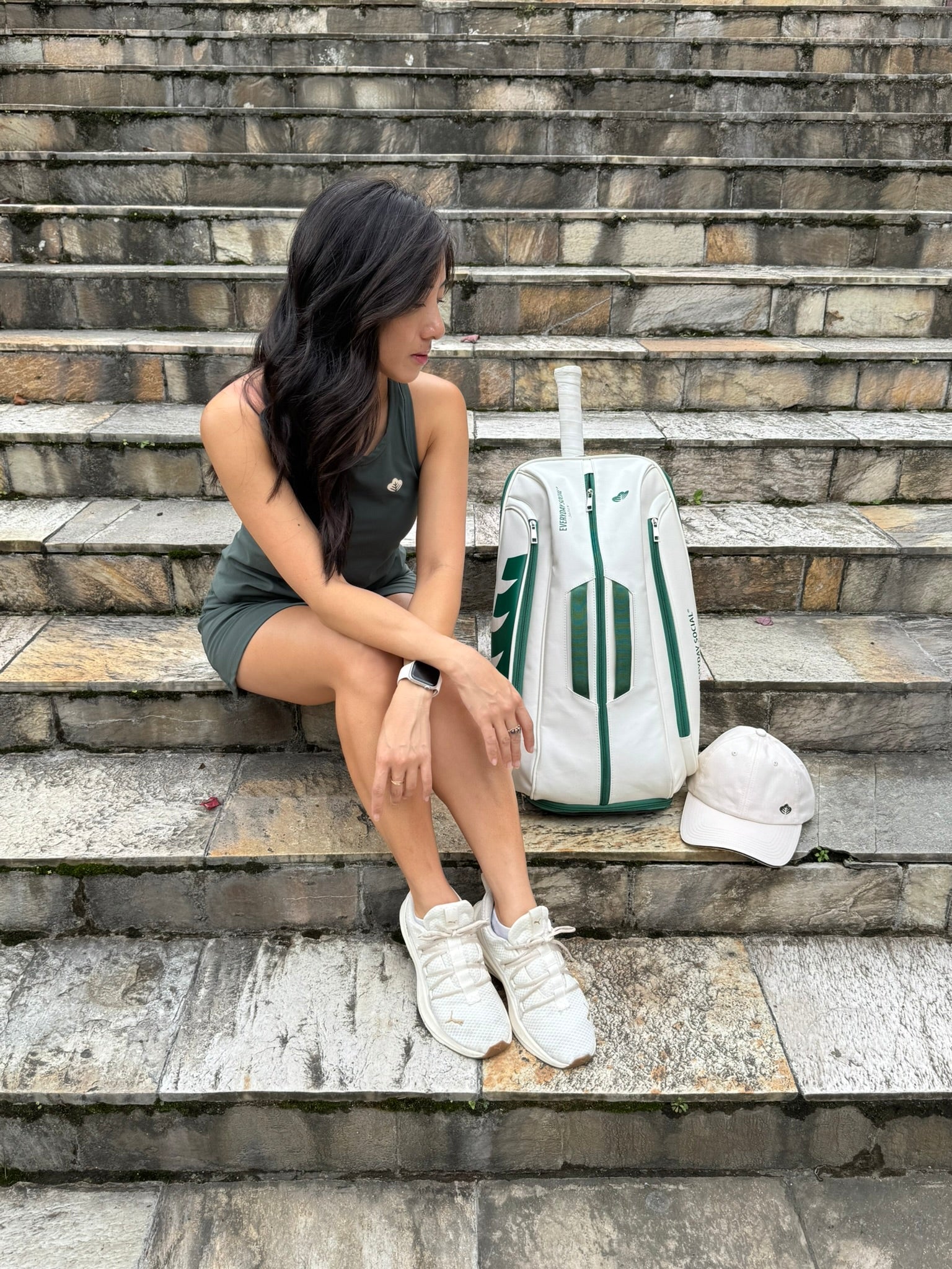 Everyday Social - The Courtside Paddle Bag [Forest Green]