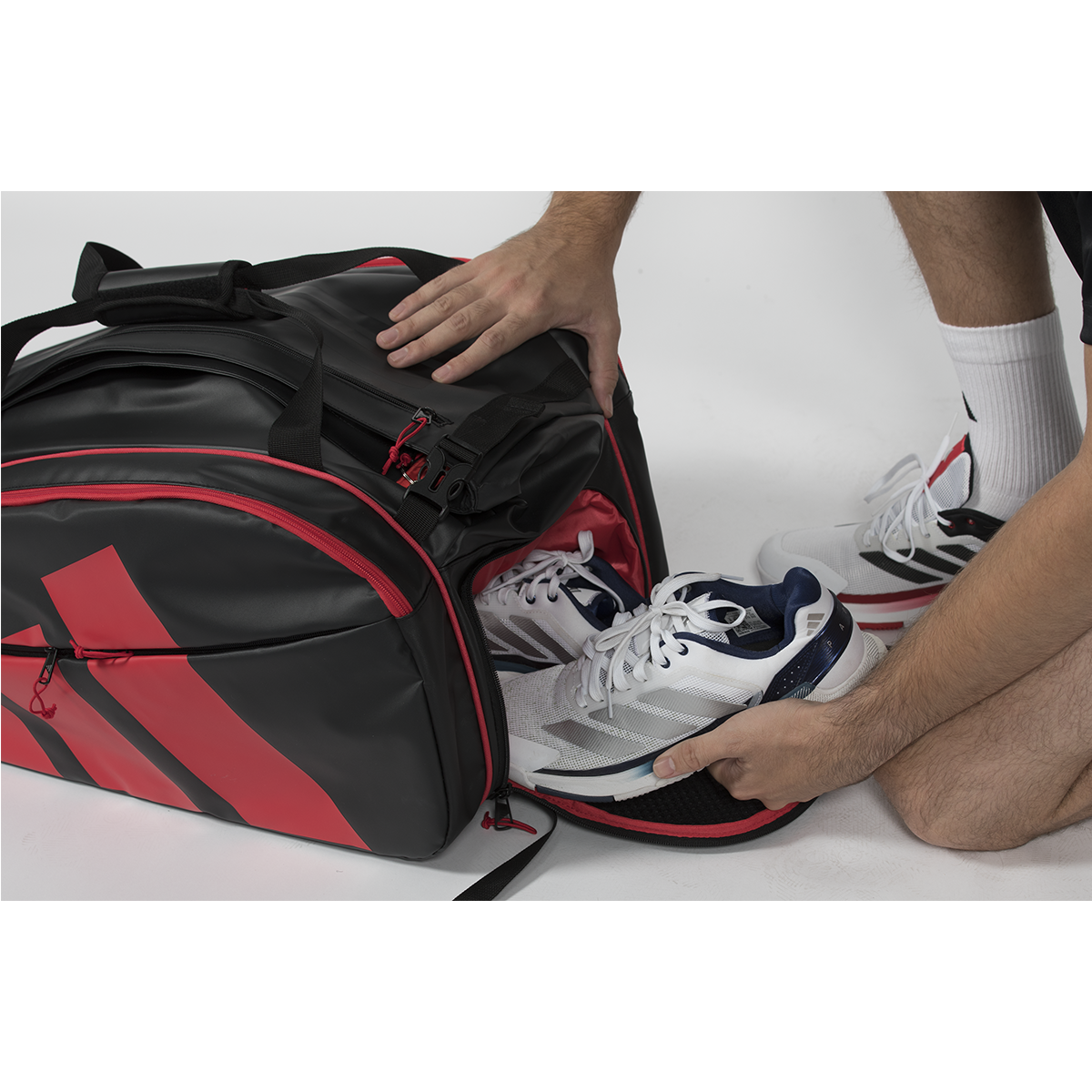 adidas Multigame Black Racket Bag Ale Galán - Black/Red 2026