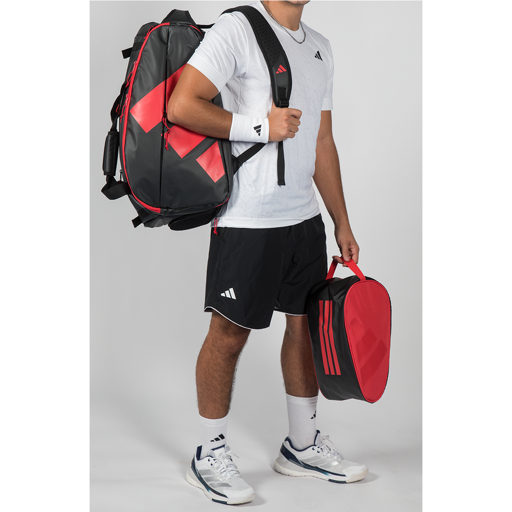 adidas Multigame Black Racket Bag Ale Galán - Black/Red 2026