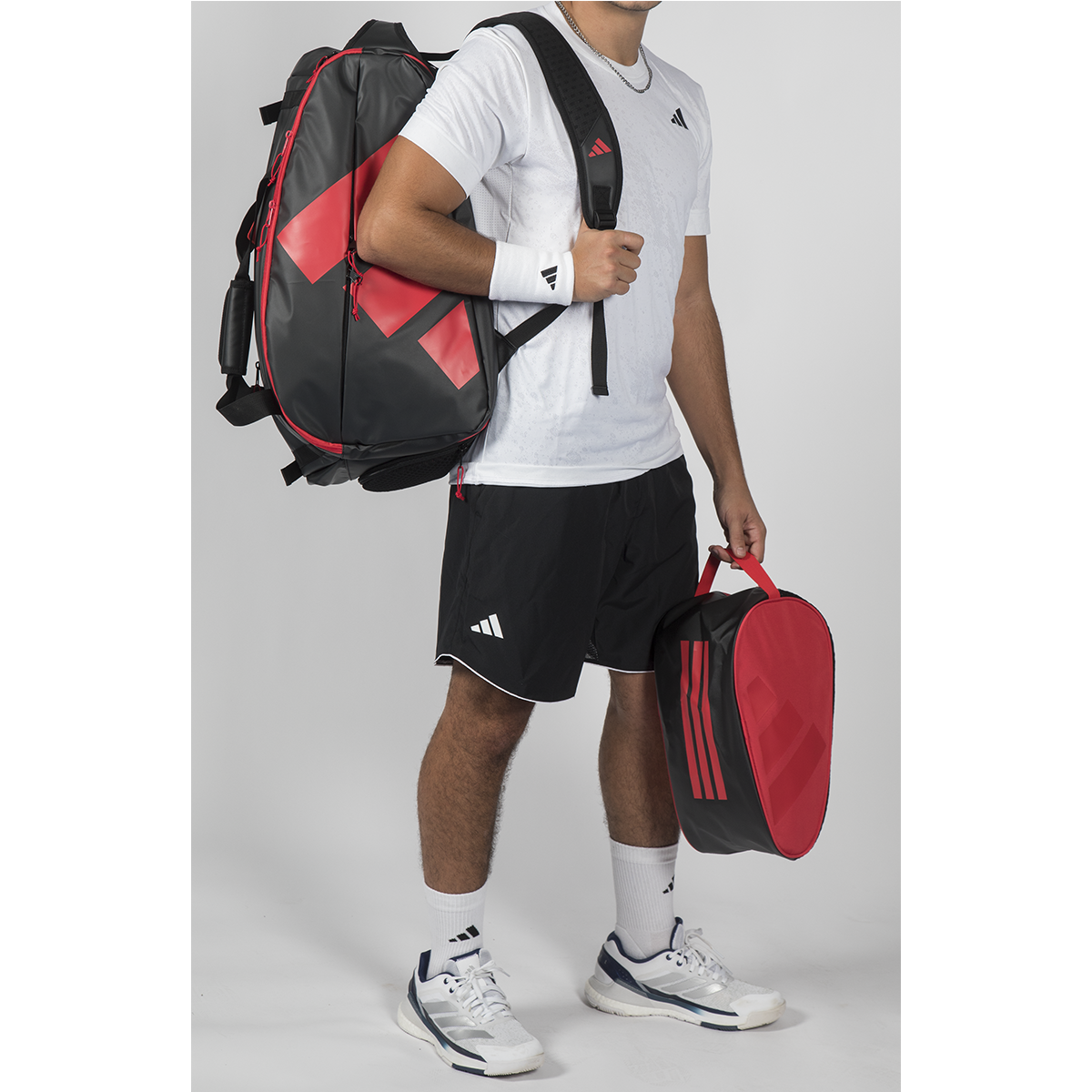 adidas Multigame Black Racket Bag Ale Galán - Black/Red 2026