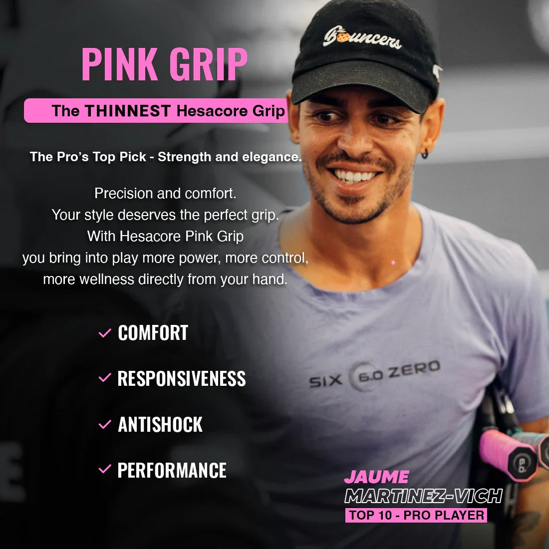 Pickleball Grip - Regular Soft Feel - Pink